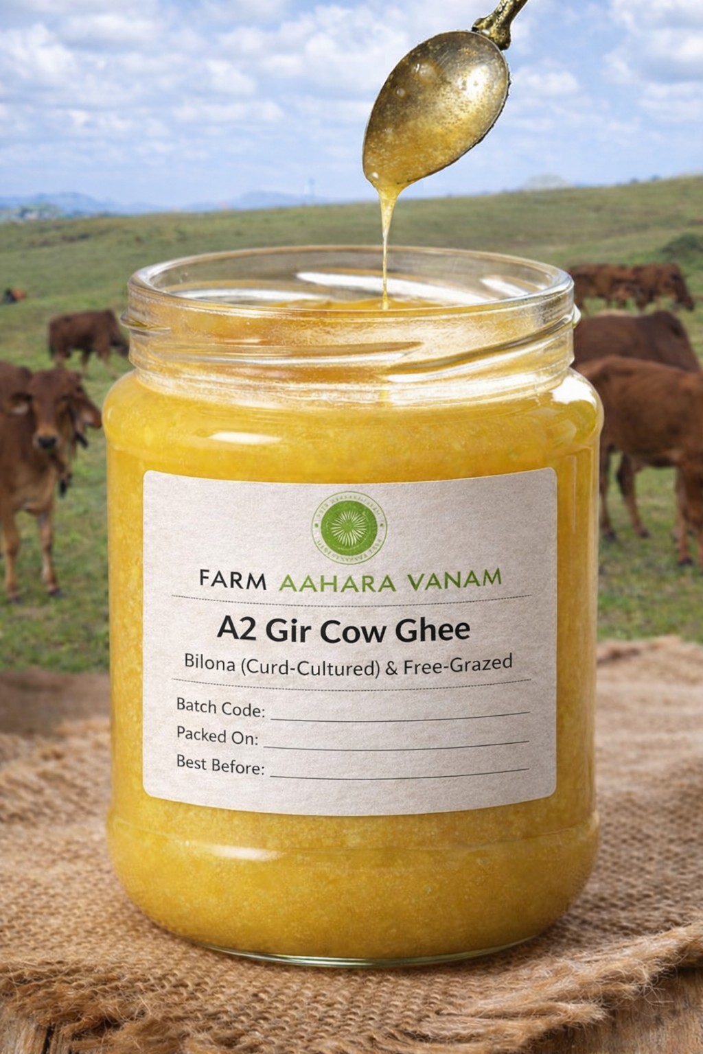 A2 Gir Cow Ghee | Free-Grazed & Bilona (Curd-Cultured)